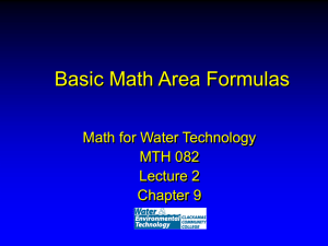 Lecture 2 Basic Area formulas