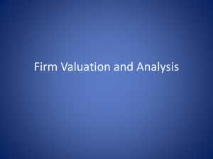 Firm Valuation and Analysis