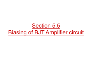 Section 5.5 Biasing of BJT Amplifier circuit