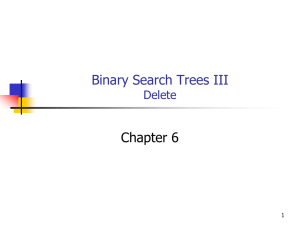 Binary Search Trees -