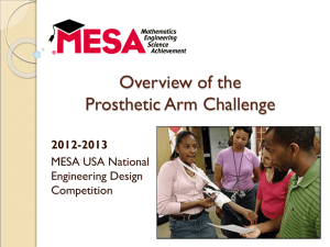 Prosthetic Arm Power Point Presentation