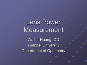 Lens Power Measurement