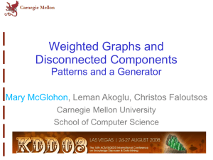 Weighted Graphs and Disconnected Components Patterns and a