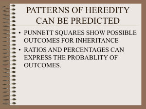 PATTERNS OF HEREDITY CAN BE PREDICTED