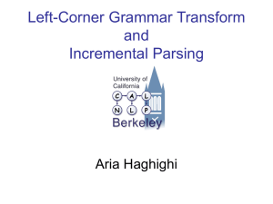 Left-Corner Grammar Transform and Incremental Parsing