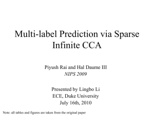 Multi-label Prediction via Sparse Infinite CCA