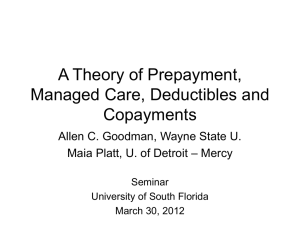 A Theory of Prepayment, Managed Care,