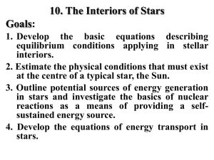 stellar interiors instructor notes