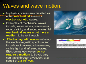 Waves and wave motion.
