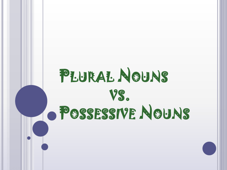 Plural Nouns Vs Possessive Nouns St James The Less