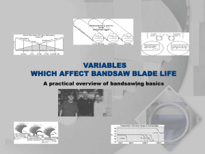 Band Sawing Variables