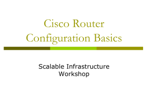 Cisco Router Configuration Basics - Workshops