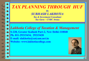 WELCOME TO TAX SEMINAR