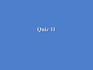 Quiz 11