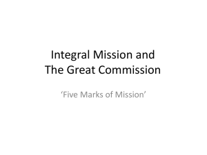 Integral Mission - Bishopdale Theological College