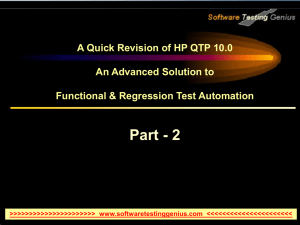 Learn HP QTP 10.0 - Part 2