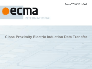 Presentation on Close Proximity Electric Induction Data Transfer