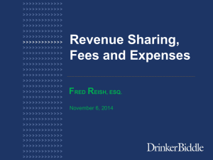 Revenue Sharing, Fees and Expenses