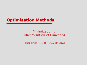 Minimization or Maximization of Functions