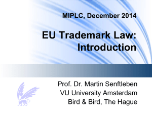 Trademark Law - Introduction - VU