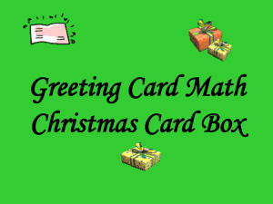 Greeting Card Math Christmas Card Box
