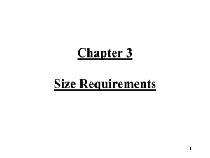 Chapter 3 - Size Requirements