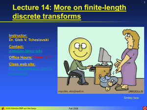 Lecture 14: More on finite-length discrete transforms