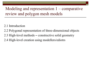 Modeling and representation 1 – comparative review and polygon