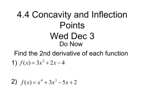 3.5 Concavity and Inflection Points Thurs Dec 02