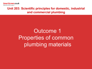 1. Understand the properties of common plumbing materials