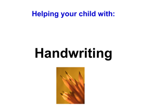 Parent workshop - handwriting