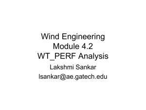 Wind Engineering Module 4.2 WT_PERF Analysis