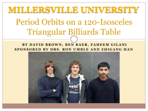 Period Orbits on a 120-Isosceles Triangular Billiards Table
