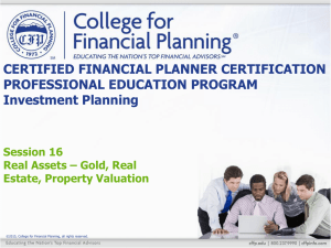 CFP2_Session_16 - College for Financial Planning
