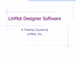 LinMot Designer Training Course