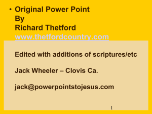 The Blood of Christ - Power Points to Jesus