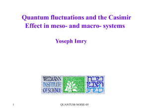 Quantum fluctuations and the Casimir effect