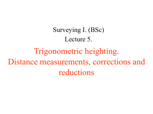 Trigonometric heighting The effect of Earth`s curvature