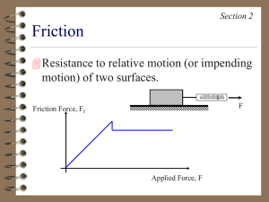 Notes for Friction - University of Dayton : Homepages