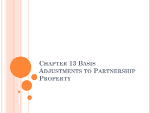 chapter 13 basis adjustments to partnership property