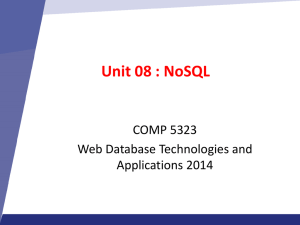 08 : NoSQL I
