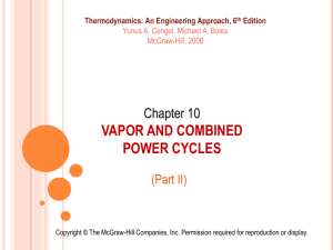 Chapter 10 Vapor Cycles Part II