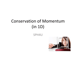 Conservation of Momentum (in 1D)
