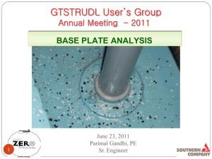 Circular Base Plate Modeling