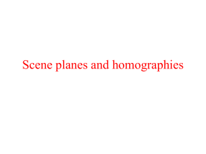 Scene planes and homographies