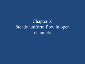 Chapter 3 -Steady uniform flow in open channels