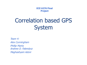 Project – Correlation based GPS System