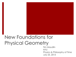 New Foundations for Physical Geometry –or– How to