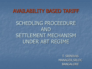 Availability Based Tariff