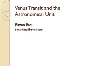 Venus Transit and the Astronomical Unit